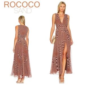 ROCOCO SAND Maxi Dress in Brown Zebra